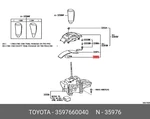 Oe Cover, Slide, NO.2 For Position Indicator, 3597660040 Toyota 35976-60040. Fixed Price $14.26.