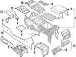 Genuine Volkswagen Shift Panel 3CN-864-263-J-OFA. Fixed Price $57.90.